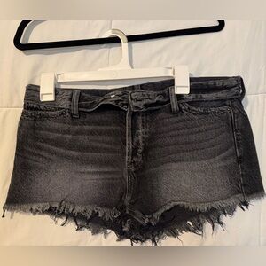 Fashion Nova Black Distressed Jean Shorts